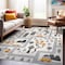 World Rug Gallery Kids Play Road Rug Interactive Cityscape for Cars and Toys Indoor Soft Area Rug 8' x 10' Cream 3014CREAM8X10 - alternate 1